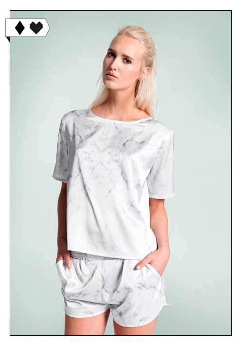 A Question Of / White Marble Boxy T