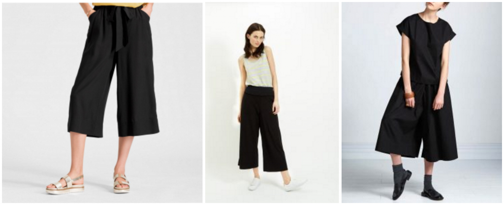 Culottes armedangels people tree kowtow culotte schwarz fair fashion sloris