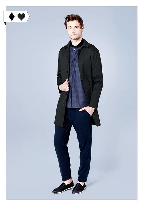 SLORIS Elementy Fair Fashion Carbon Coat in Schwarz für Männer. Fair hergestellt in Polen.