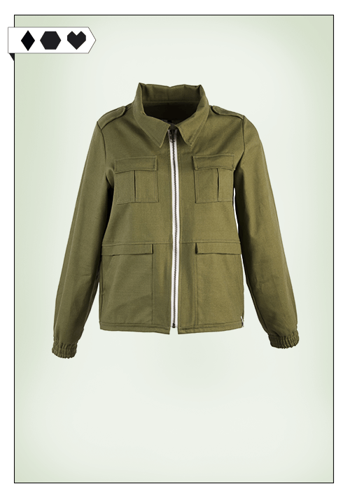 lovjoi Jacke SLORIS-Lovjoi-military-jacket-jacke-cargo-khaki-Fair-Fashion-Slow-Fashion-faire-Mode-Organic-Cotton