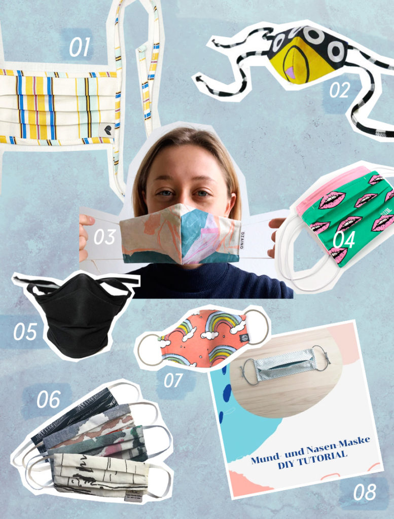 Mund-Nasen-Maske Mund Nasen Masken nachhaltig fair eco bio baumwolle tencel LOVJOI Dzaino Mundschutz selber machen