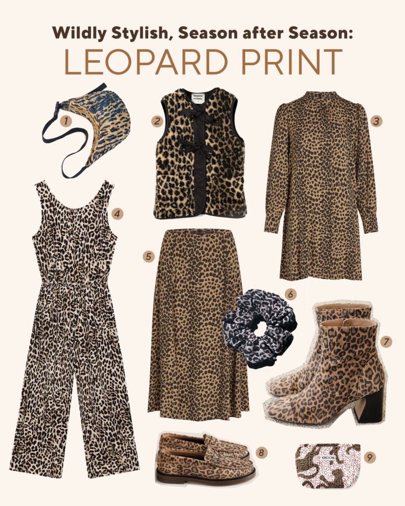Fair Fashion Herbst Trends 2024: Fair-Fashion-Kleidungsstücke im Leopardenmuster – Statement-Prints für stilvolle, nachhaltige Outfits.